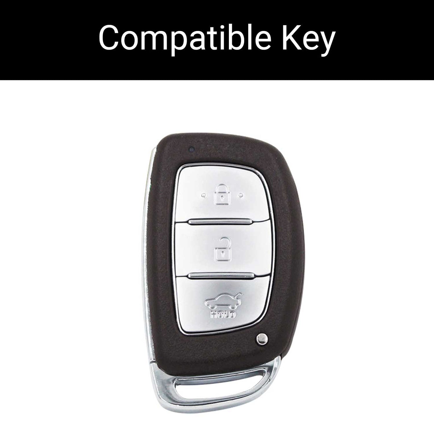Hyundai Creta/i20/Venue/Aura (3 Button Keyless Push Button Key) Premium Batman Metal Alloy Keycase with Holder & Rope Chain