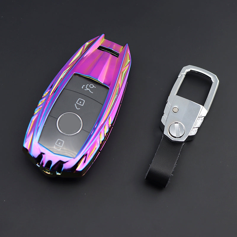 Mercedes C New Key Armour Metal Alloy Keycase with Holder & Rope Chain