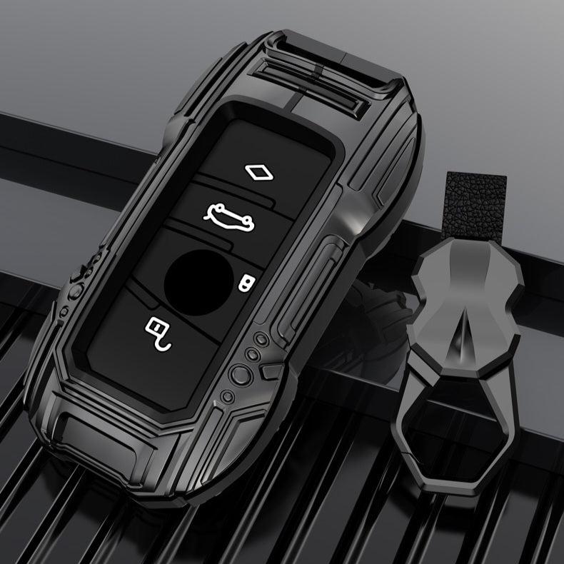 BMW New Key Premium Batman Metal Alloy Keycase with Holder & Rope Chain