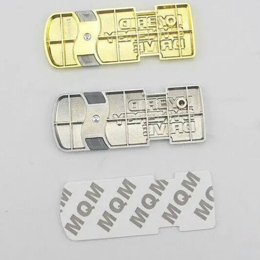 3D Hybrid v2.0 Metal Sticker Decal Gold (8×3 cm)