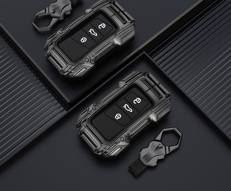 Skoda/Volkswagen New Remote Key Premium Batman Metal Alloy Keycase with Holder & Rope Chain