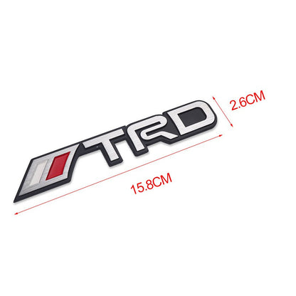 3D //TRD Metal Sticker Decal SIlver (16x2.5 cm)
