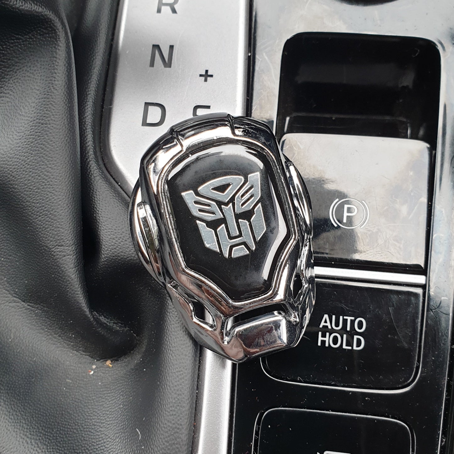 Universal Car Engine Start Stop Switch Button Cover (Metal Chrome)