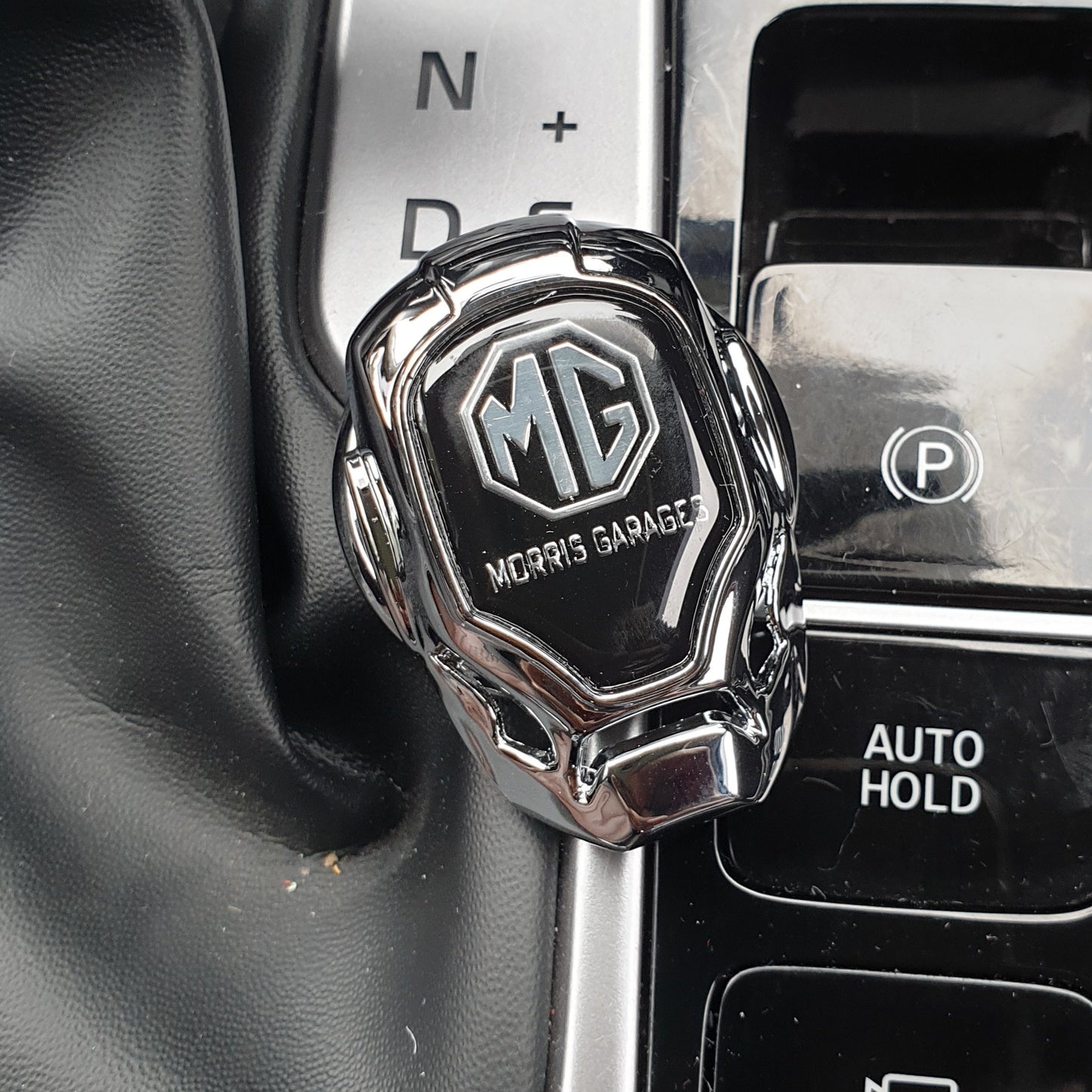Universal Car Engine Start Stop Switch Button Cover (Metal Chrome)