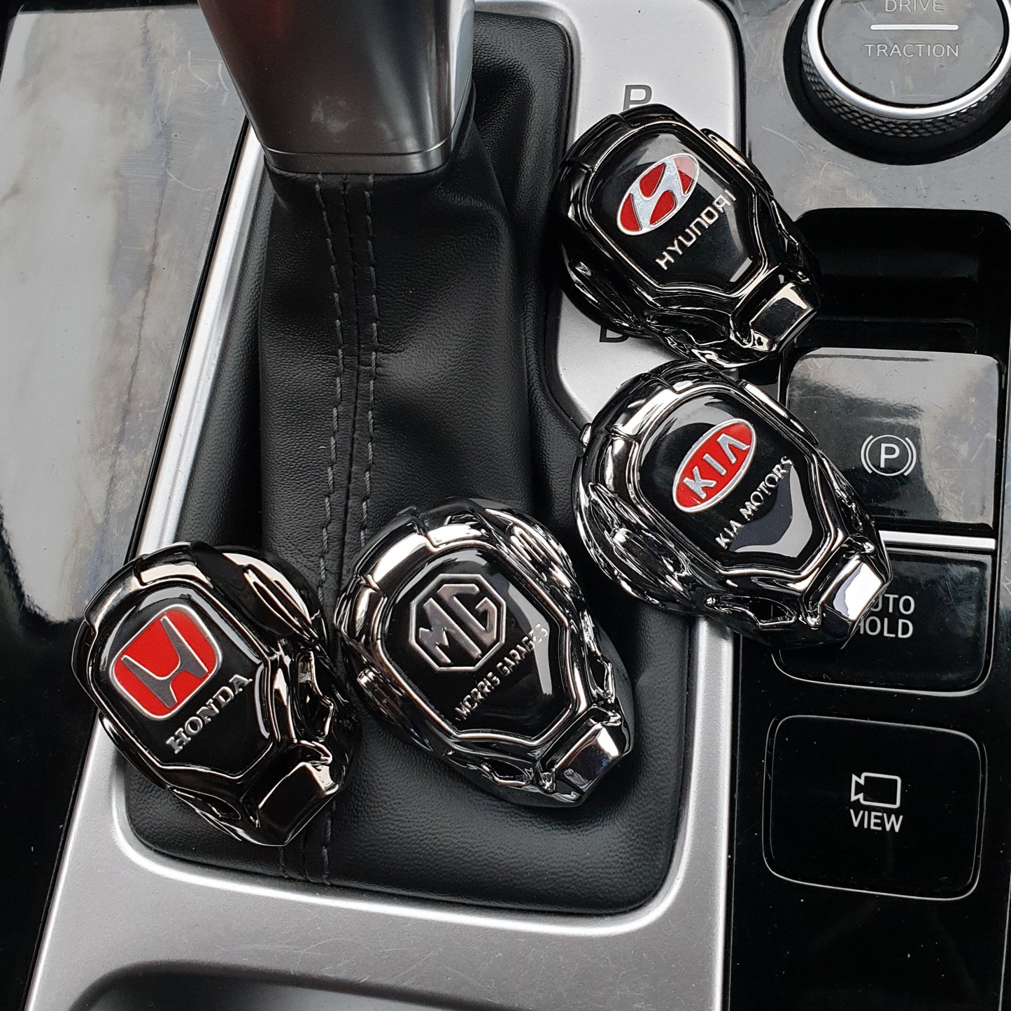 Universal Car Engine Start Stop Switch Button Cover (Metal Chrome)