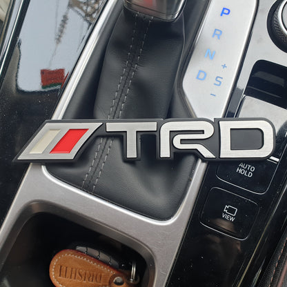 3D //TRD Metal Sticker Decal SIlver (16x2.5 cm)