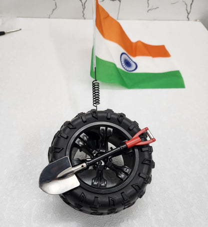 Miniature Spare Tyre Flag Shovel (Premium Quality)