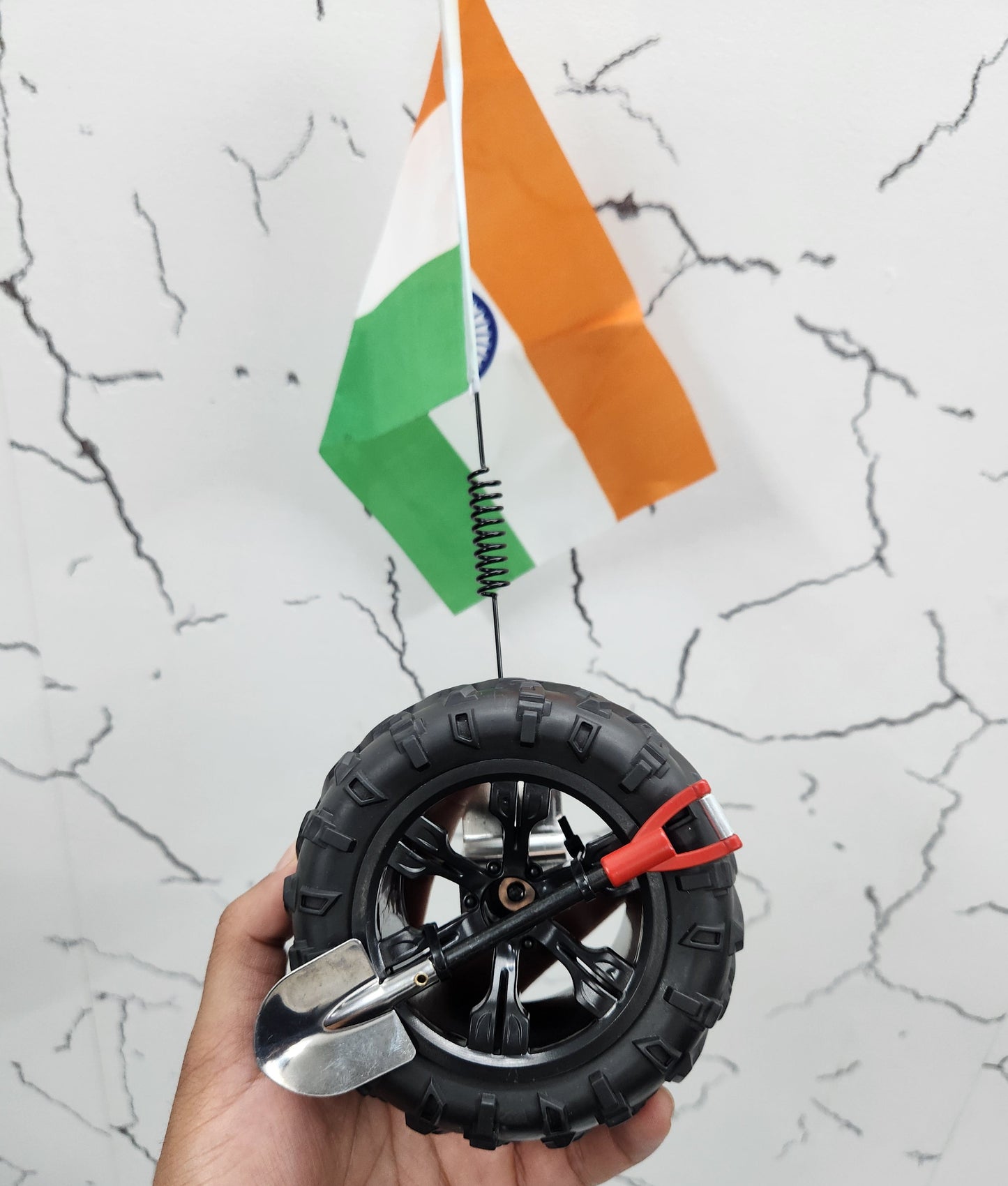 Miniature Spare Tyre Flag Shovel (Premium Quality)