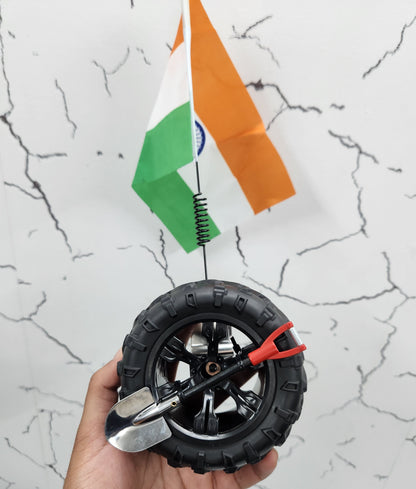 Miniature Spare Tyre Flag Shovel (Premium Quality)