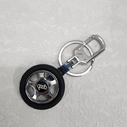 Tyre Wheel Logo Car Keychain