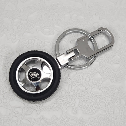Tyre Wheel Logo Car Keychain