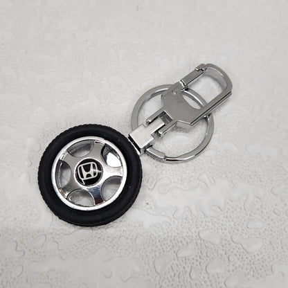 Tyre Wheel Logo Car Keychain