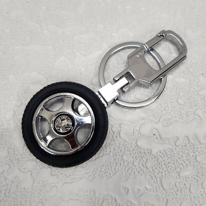 Tyre Wheel Logo Car Keychain