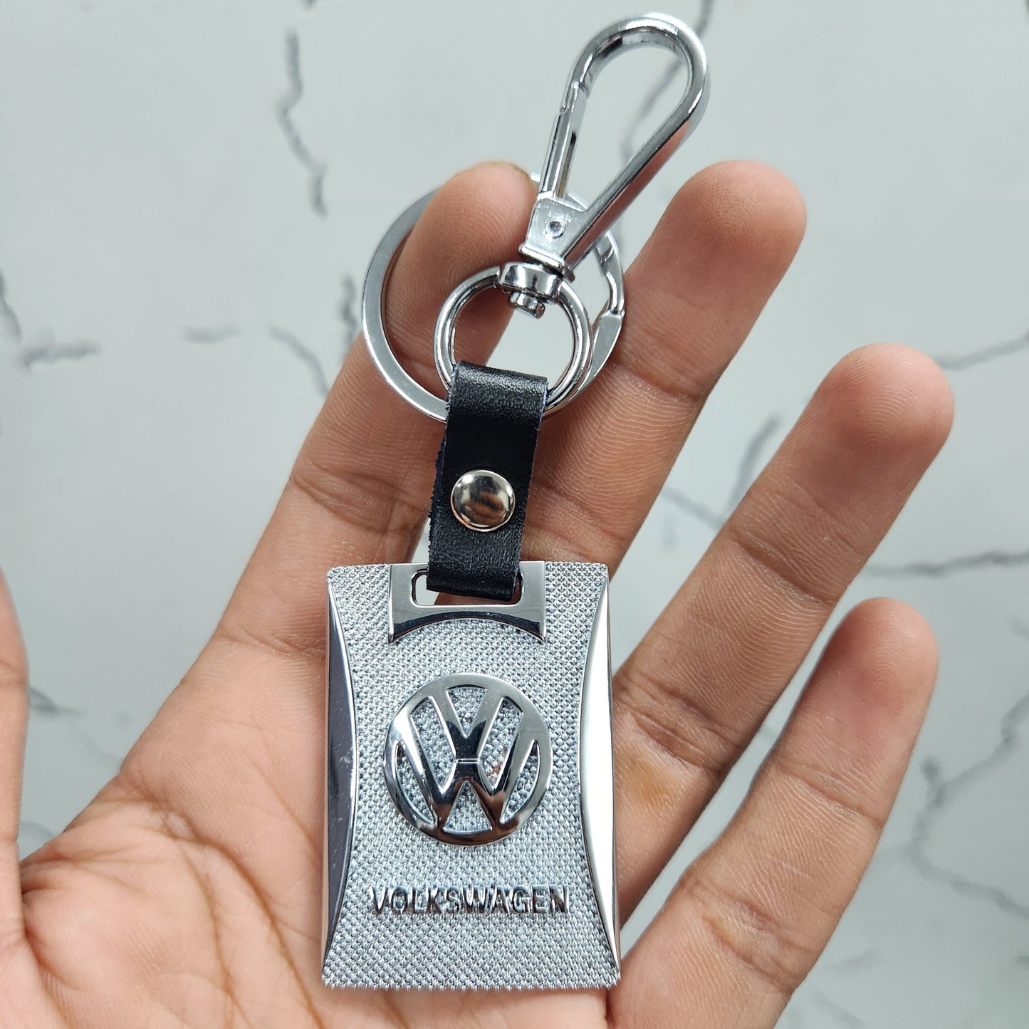 Crystal Logo Car Keychain