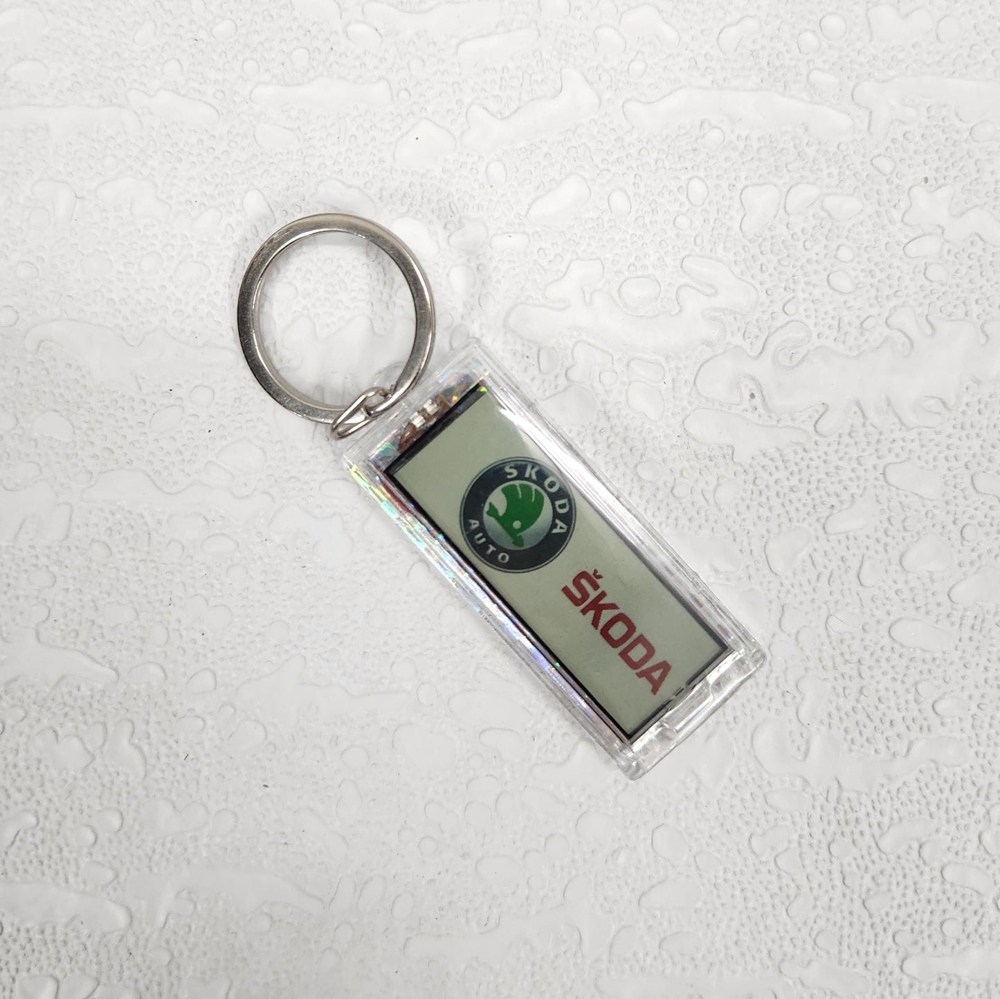 Solar LED Logo Car Keychain