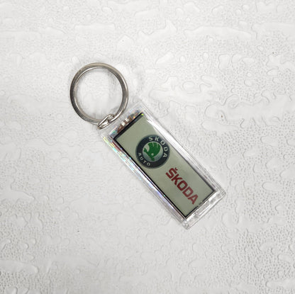 Solar LED Logo Car Keychain