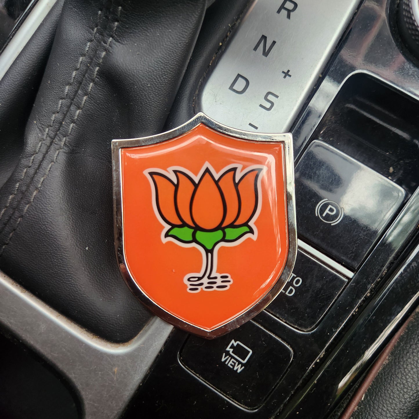 3D Lotus Metal Sticker Decal (7x5.5 cm)
