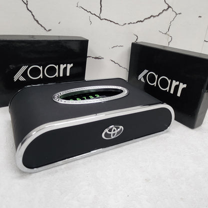Royal Tissue Holder Leather Case with Logo & Tissues
