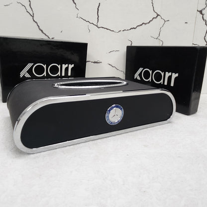 Royal Tissue Holder Leather Case with Logo & Tissues