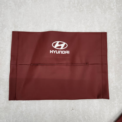 Car Tissue Bag Organiser with Logo (Maroon Color)