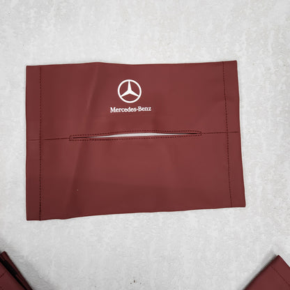 Car Tissue Bag Organiser with Logo (Maroon Color)