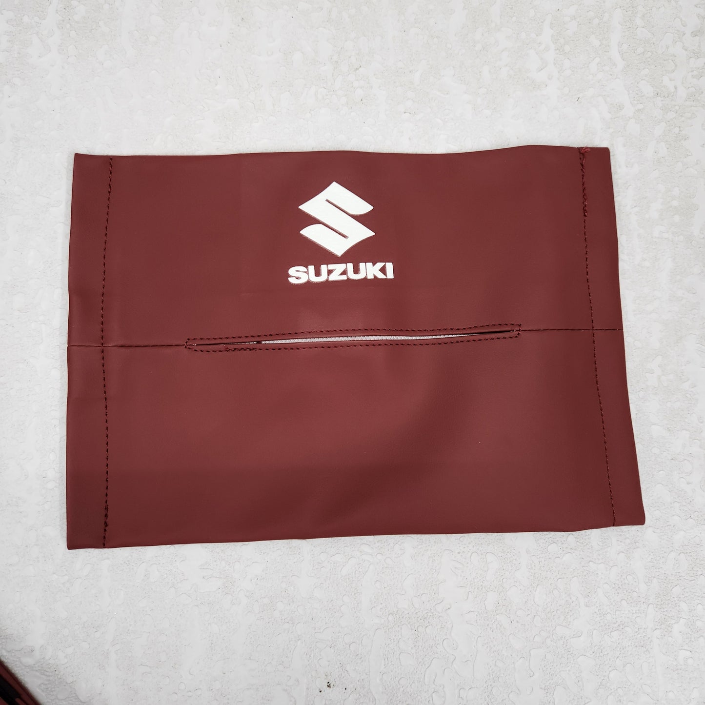 Car Tissue Bag Organiser with Logo (Maroon Color)