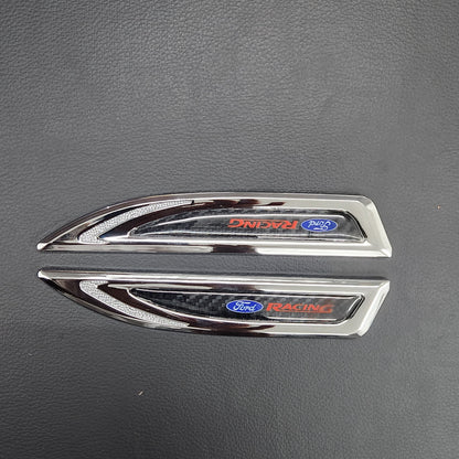 Metal Fender Side Emblem Decal 2pcs