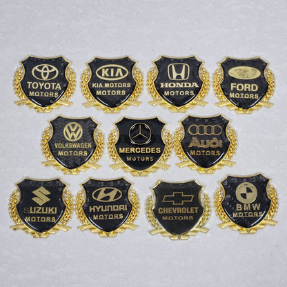3D Owners Club v2.0 Car Metal Emblem Badge Sticker Decal (Gold)