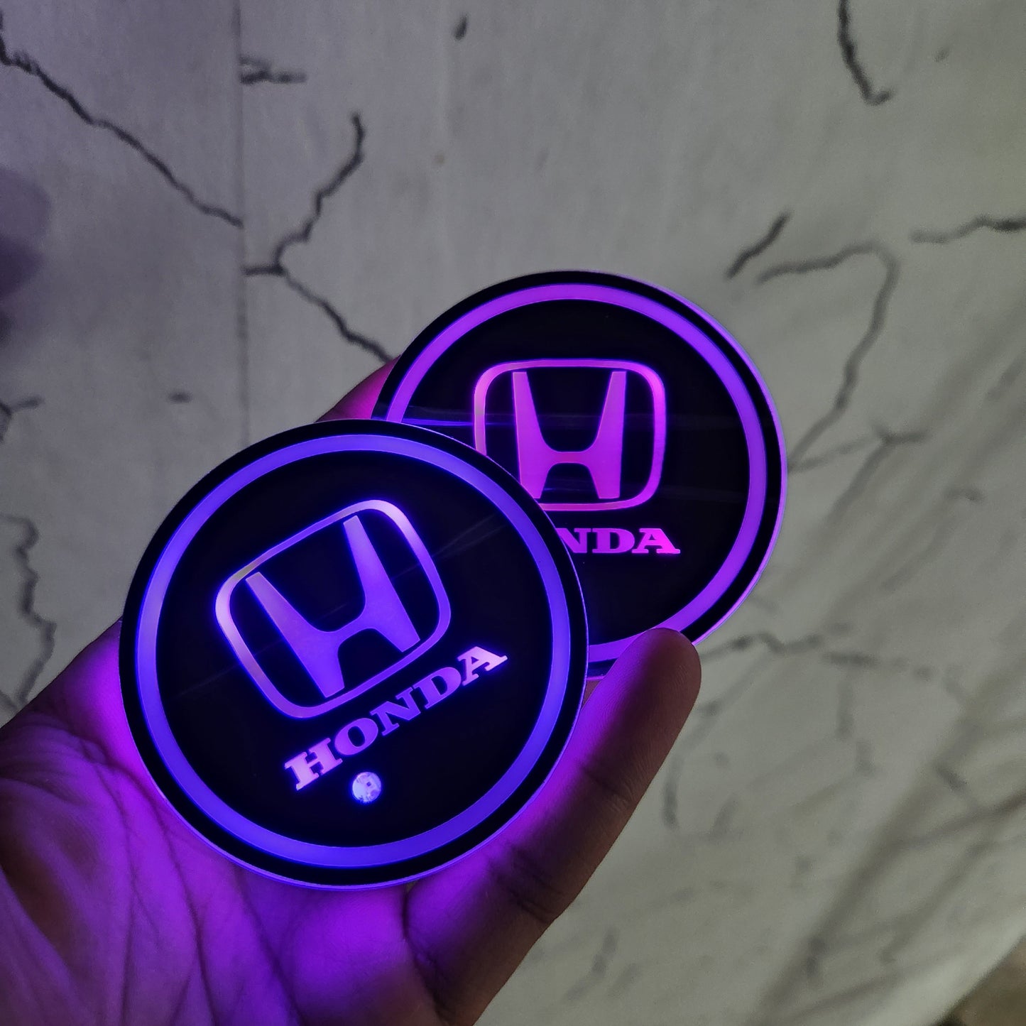 LED Car Cup Holder Lamp Light 2 pcs