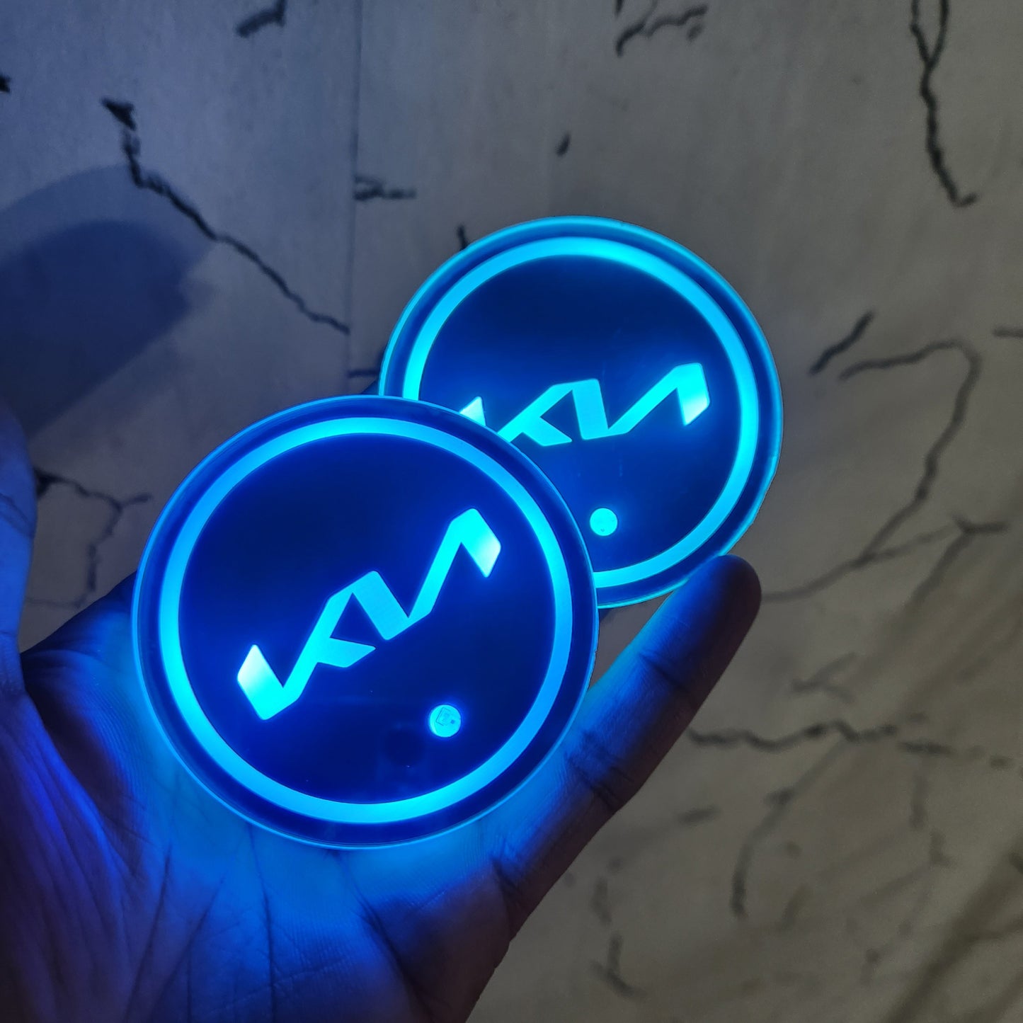 LED Car Cup Holder Lamp Light 2 pcs