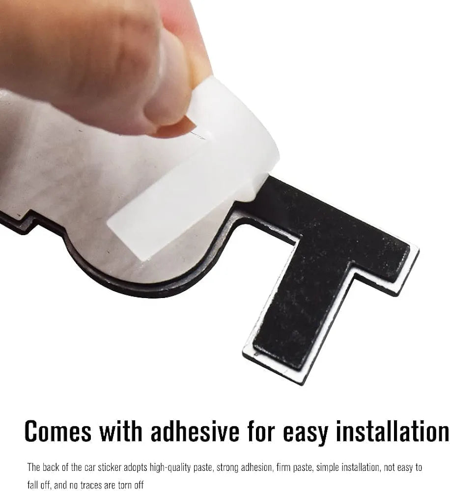 3D TURBO Metal Sticker Decal SIlver (16 x 3 cm)