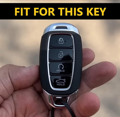 Hyundai Verna/i20 4 Button Keyless Push Button Key Premium Batman Metal Alloy Keycase with Holder & Rope Chain