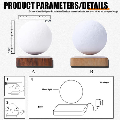 Magnetic Levitating Moon Light Floating Lamp