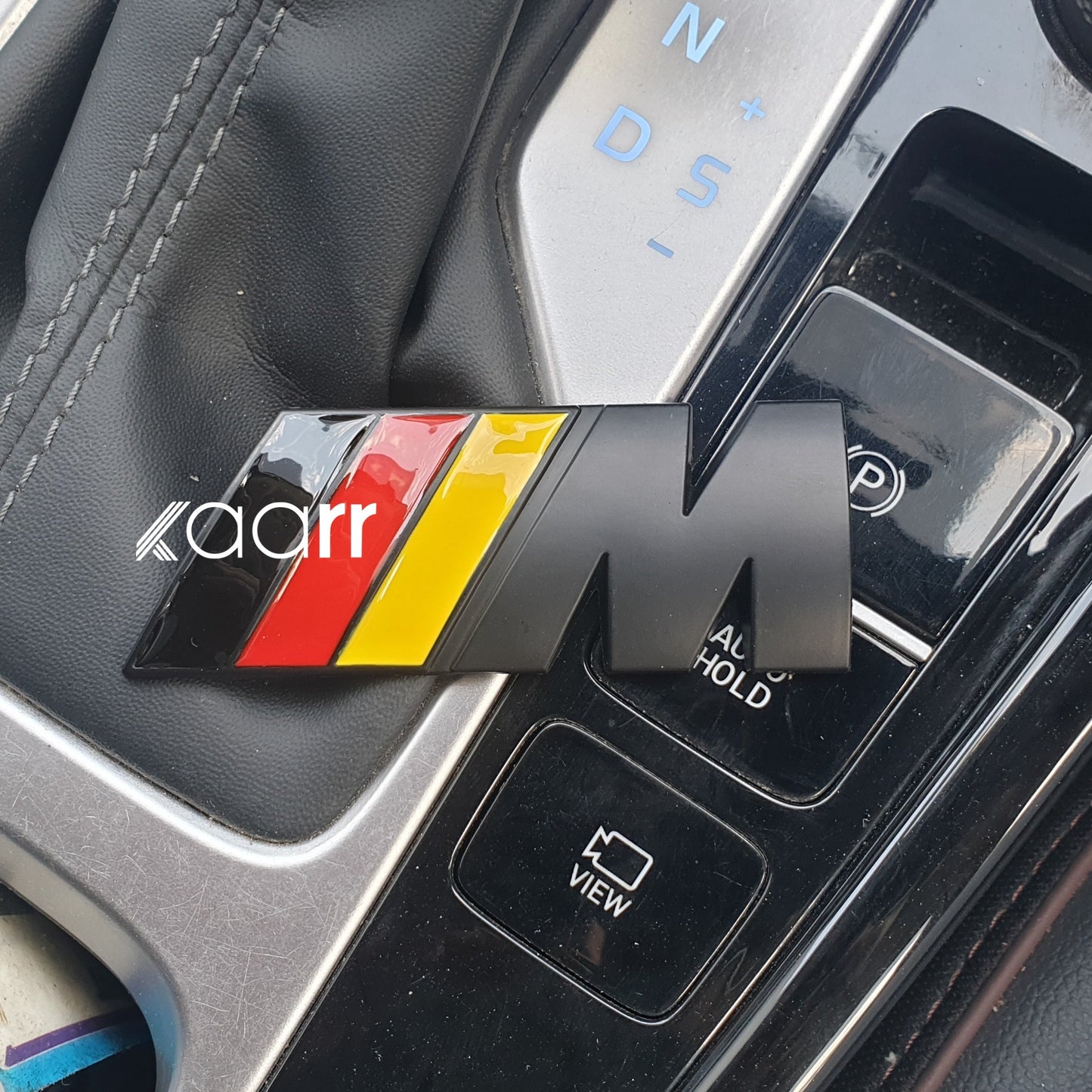 3D M Power Metal Sticker Decal Black & Yellow (8 x 3 cm)