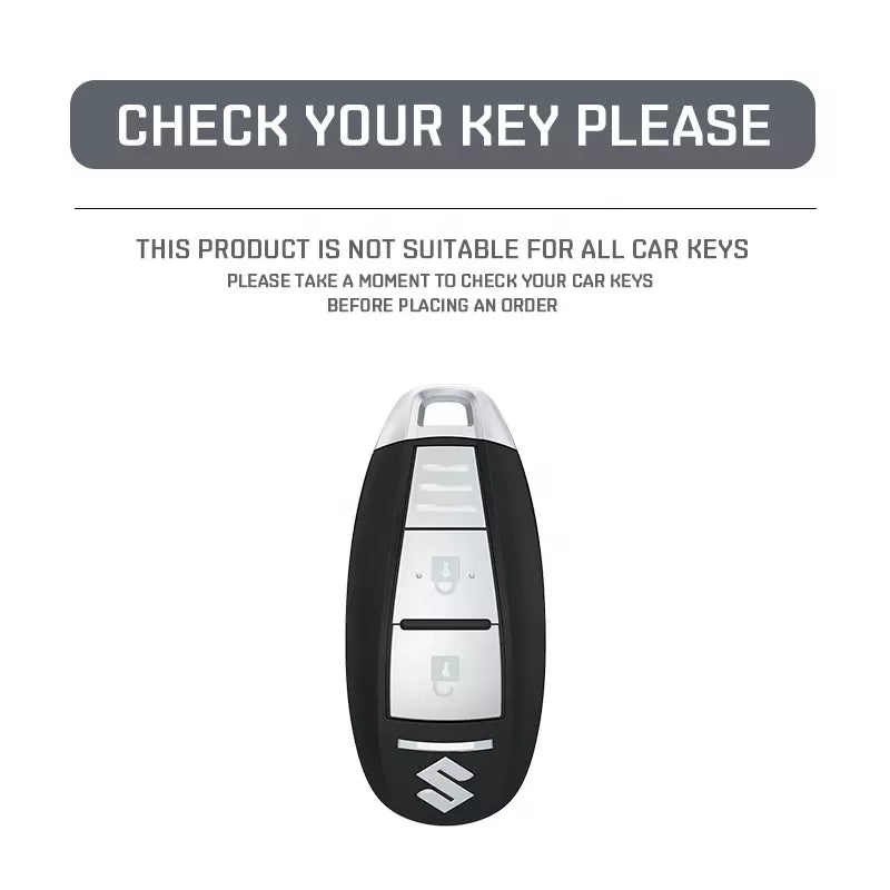 Suzuki 3 Button Key (Ciaz, S-Cross, Vitara) Premium Batman Metal Alloy Keycase with Holder & Rope Chain