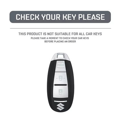 Suzuki 3 Button Key (Ciaz, S-Cross, Vitara) Premium Batman Metal Alloy Keycase with Holder & Rope Chain