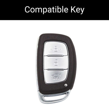 Hyundai Creta/i20/Venue/Aura (3 Button Keyless Push Button Key) Premium Batman Metal Alloy Keycase with Holder & Rope Chain