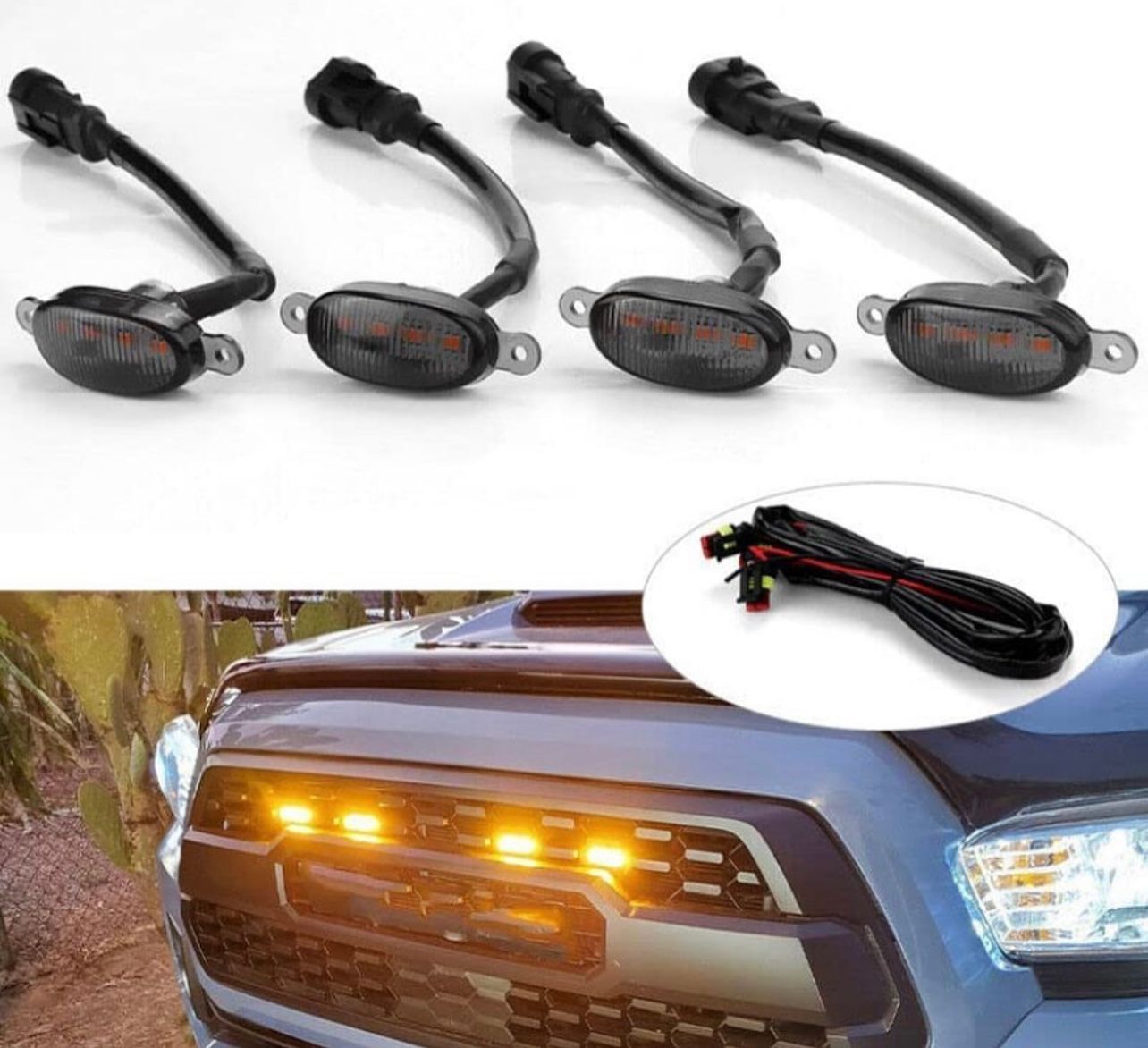 Front Grille LED Light (Set of 4 Pcs)