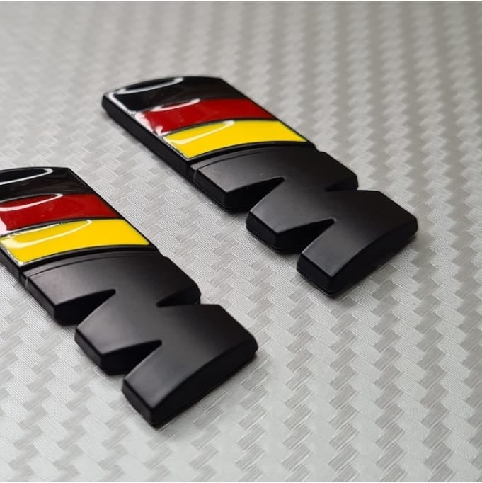 3D M Power Metal Sticker Decal Black & Yellow (8 x 3 cm)