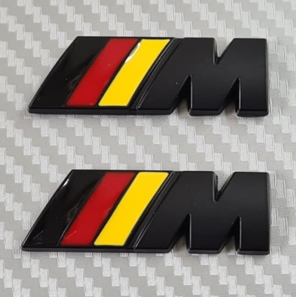 3D M Power Metal Sticker Decal Black & Yellow (8 x 3 cm)
