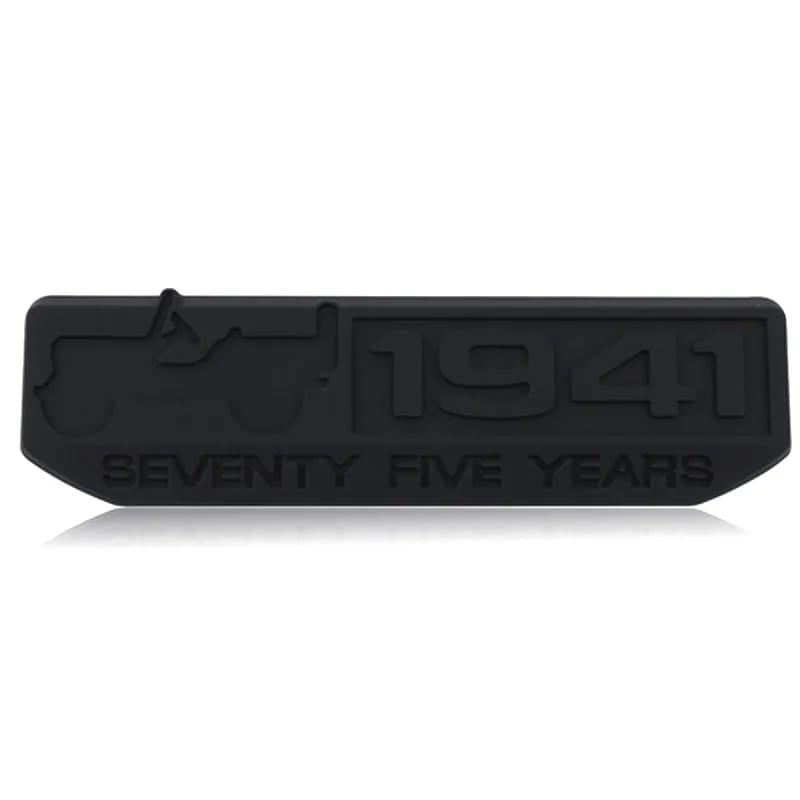 3D Jeep 75th Anniversary Metal Sticker Decal Black