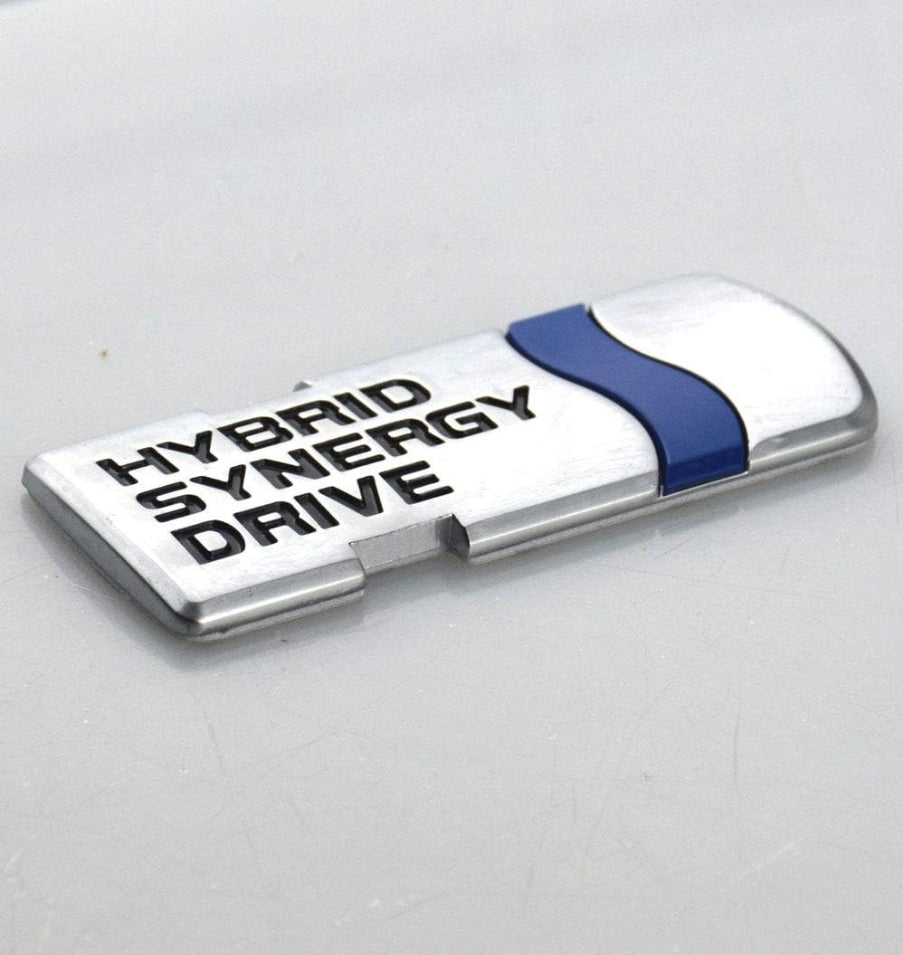 3D Hybrid v2.0 Metal Sticker Decal Silver (8×3 cm)