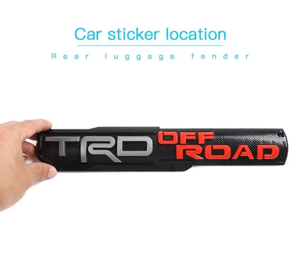 3D TRD Off Road Sticker Decal Red/Grey (30 x 6 cm)