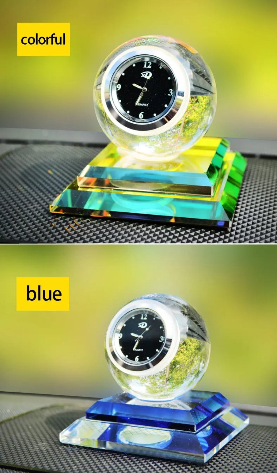 Crystal Ball Clock Car Perfume Heavy