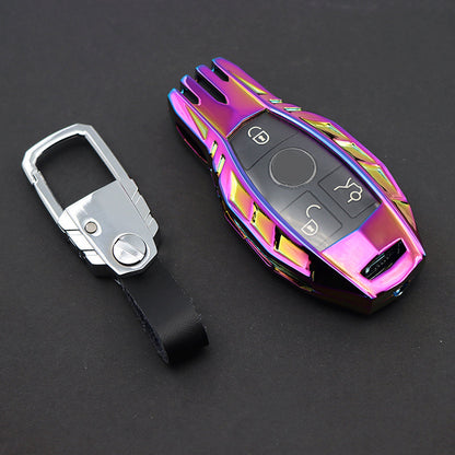 Mercedes Old Key Armour Metal Alloy Keycase with Holder & Rope Chain