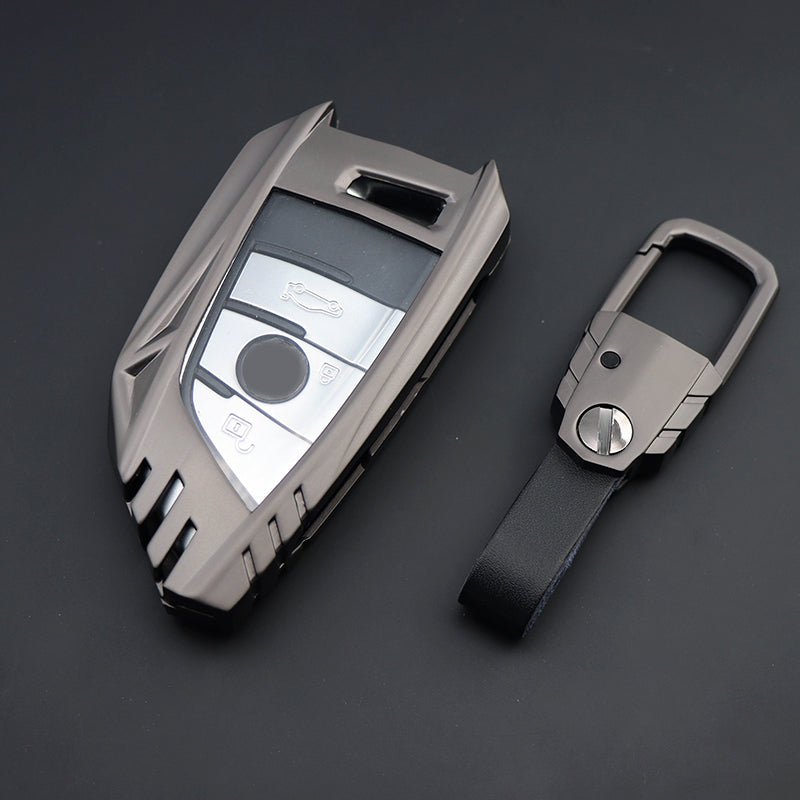 BMW New Key Armour Metal Alloy Keycase with Holder & Rope Chain