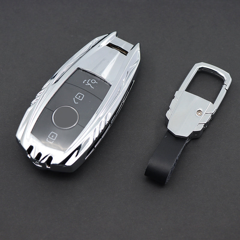 Mercedes C New Key Armour Metal Alloy Keycase with Holder & Rope Chain