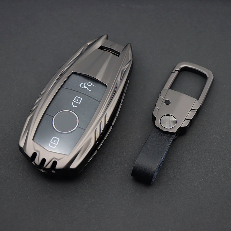 Mercedes C New Key Armour Metal Alloy Keycase with Holder & Rope Chain