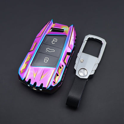 Skoda/Volkswagen New Keyless Remote Key Armour Metal Alloy Keycase with Holder & Rope Chain