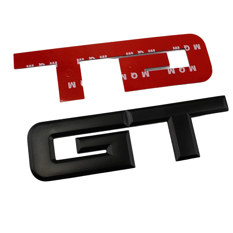 3D GT v4.0 Metal Sticker Decal Black (18x5 cm)